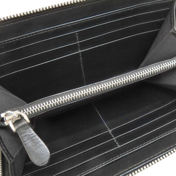 Burberry leather Wallet zip logo long round - Picture 4 of 8